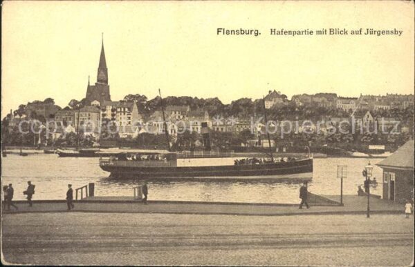 Flensburg Hafenpartie mit Jürgensgy Frachter
