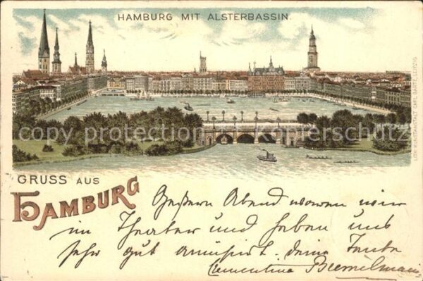 Hamburg mit Alsterbassin