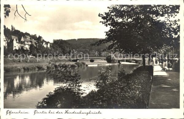 Pforzheim Partie bei der Hindenburgbrücke