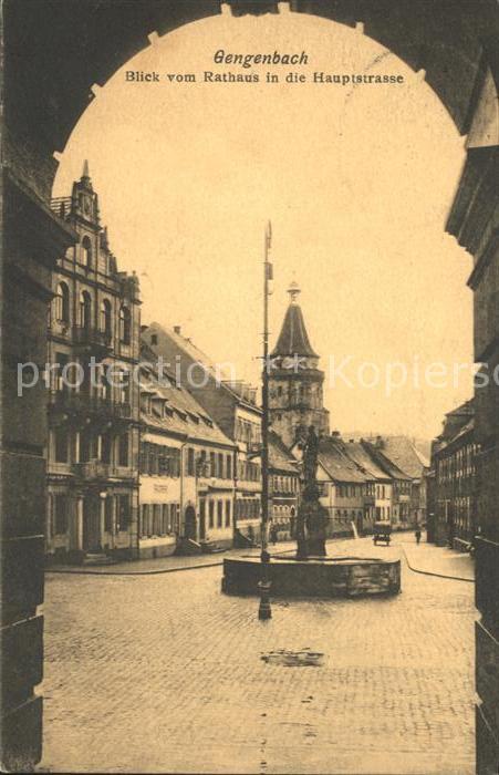 Gengenbach Blick vom Rathaus in die Hauptstrasse B