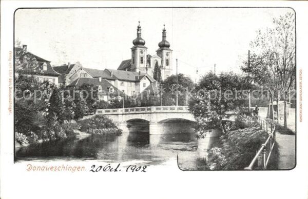 Donaueschingen Donaubrücke Kirche