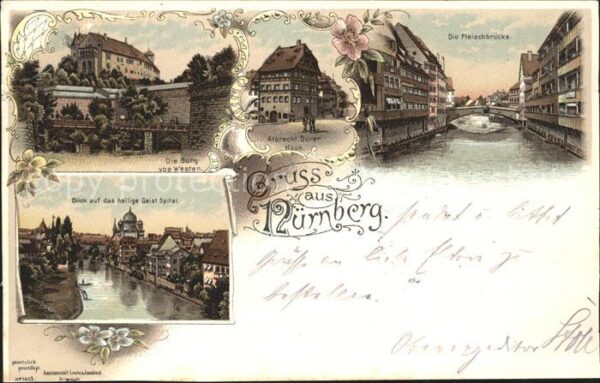 Nuernberg Burg Albrecht Dürer Haus Fleischbrücke