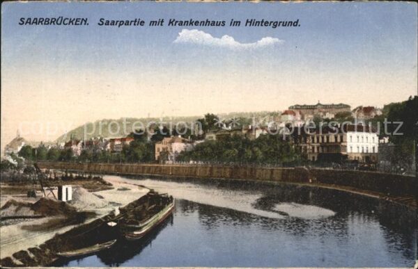 Saarbruecken Saarpartie mit Krankenhaus