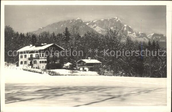 Schoenau Berchtesgaden Haus Köppeleck mit Untersberg