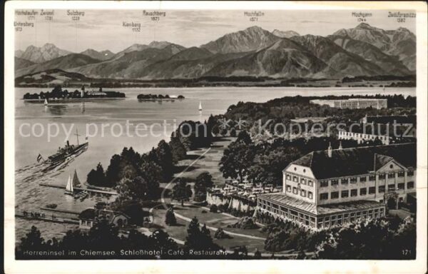 Chiemsee Herreninsel Schlosshotel Cafe Restauran