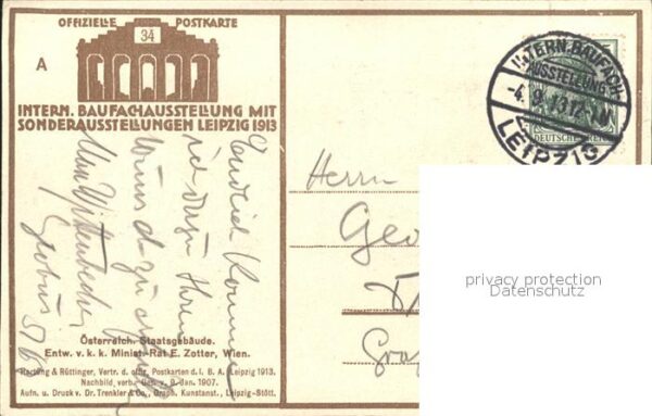 Leipzig Österreich Staatsgebäude Baufachausstel – Bild 2