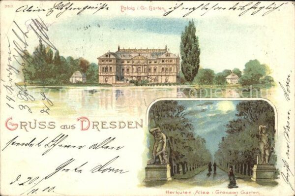 Dresden Palais im Gr Garten Herkules Allee Gr G