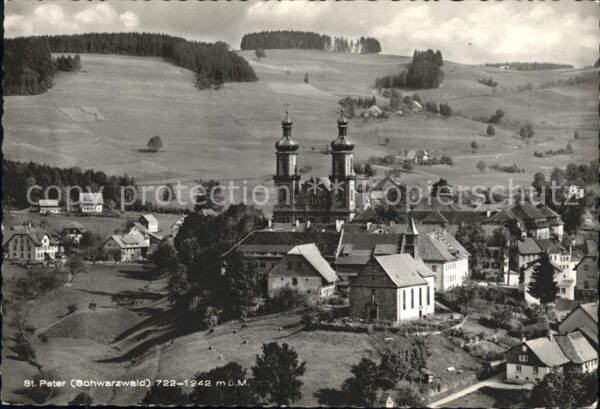St Peter Schwarzwald Ortsansicht Kirche