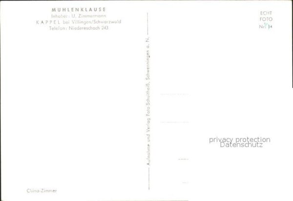 Kappel Niedereschach Mühlenklause Gaststube – Bild 2