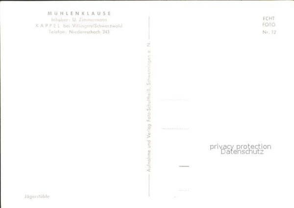 Kappel Niedereschach Mühlenklause Stammtisch – Bild 2