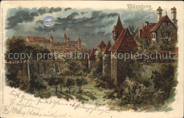 Nuernberg Burg mit Graben