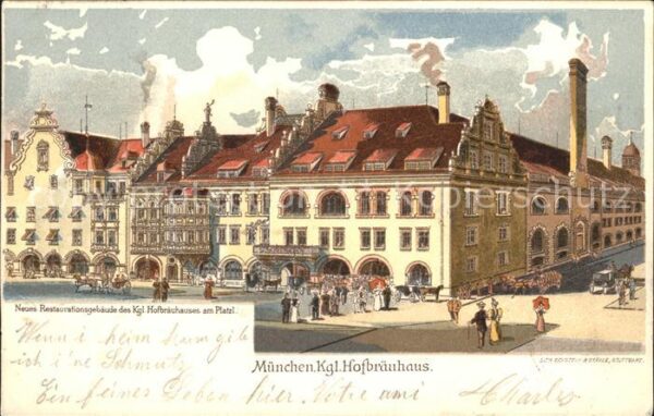 Muenchen Kgl. Hofbräuhaus Neues Restaurationsgeb