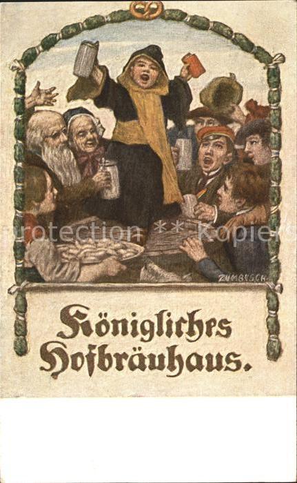 Muenchen Hofbräuhaus Künstlerkarte Zumbusch Münc
