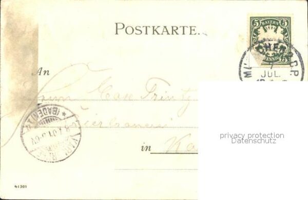 Muenchen Mariensäule Litho – Bild 2