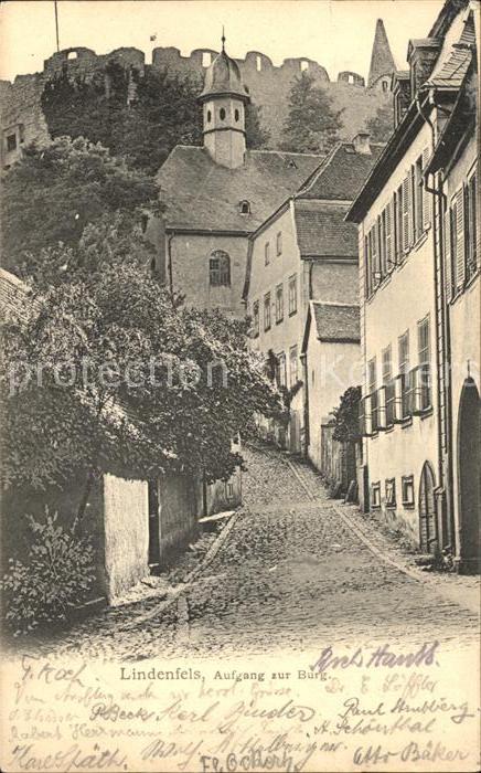 Lindenfels Odenwald Aufgang zur Burg