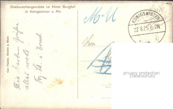 Koenigswinter Dreiburschengemälde Hotel Burghof – Bild 2