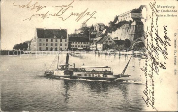 Meersburg Bodensee Hafen Schloss