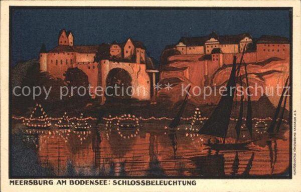 Meersburg Bodensee Schlossbeleuchtung