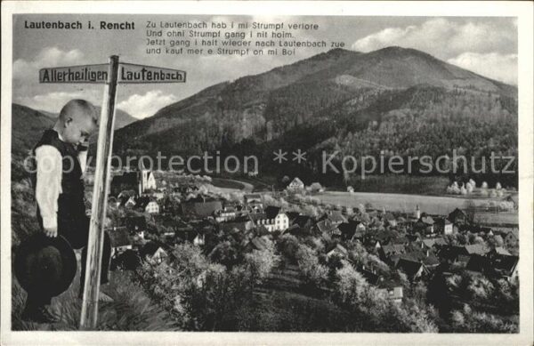 Lautenbach Renchtal Wegweiser Kind Gedicht
