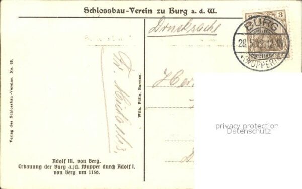 Burg Wupper Adolf III. von Berg Erbauung Burg Adolf – Bild 2