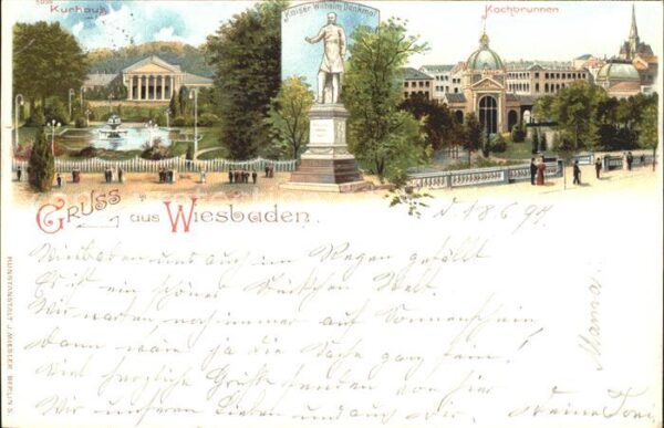 Frankfurt Main Kochbrunnen Kurhaus Kaiser Wilhelm Denk