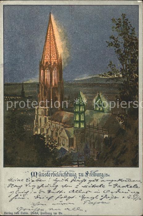 Freiburg Breisgau Münsterbeleuchtung