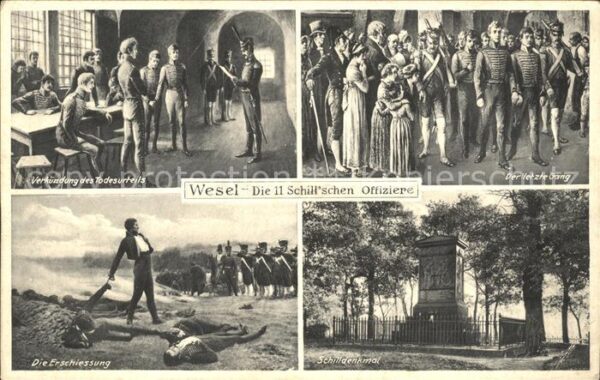 Wesel Rhein Die 11 Schillschen Offiziere Todesurtei