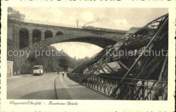 Elberfeld Wuppertal Sonnborner Brücke Schwebebahn Strassenb