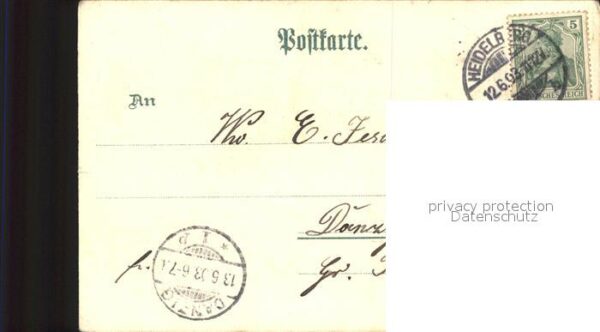 Heidelberg Neckar Trompeter Litho – Bild 2