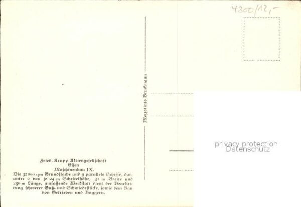 Essen Ruhr Maschinenbau IX. Friedrich Krupp Aktien – Bild 2