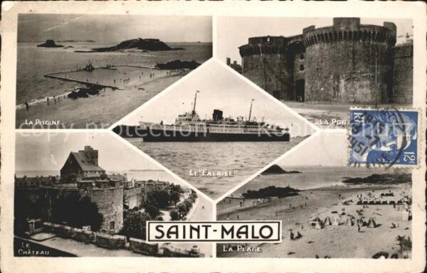 Dampfer Oceanliner Le Falaise Saint-Malo Chateau Piscine P