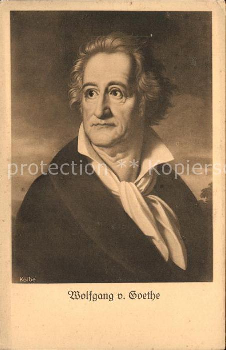 Goethe Johann Wolfgang von Künstlerkarte Kolbe