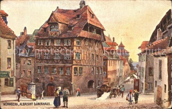 Verlag Tucks Oilette Nr. 611 B Nürnberg Albrecht Dürerhaus Charl
