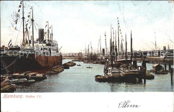 Dampfer Oceanliner Hamburg Hafen IV.