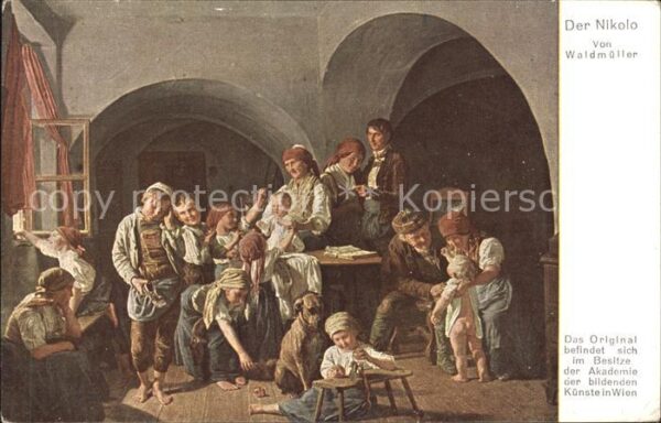 Kuenstlerkarte Waldmüller Der Nikolo