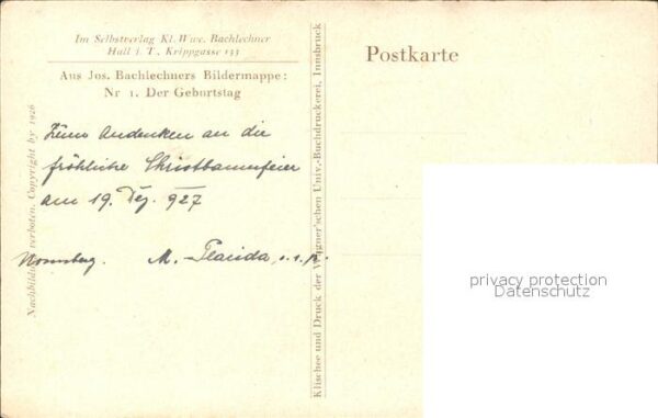 Schutzengel Kind Künstlerkarte Josef Bachlechner Nr – Bild 2