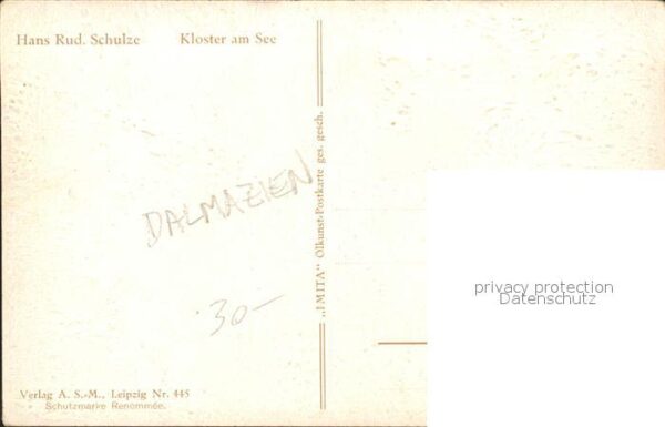 Kuenstlerkarte Hans Rudolf Schulze Kloster am See – Bild 2
