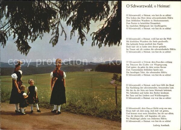 Liederkarte O Schwarzwald o Heimat Ludwig Auerbach