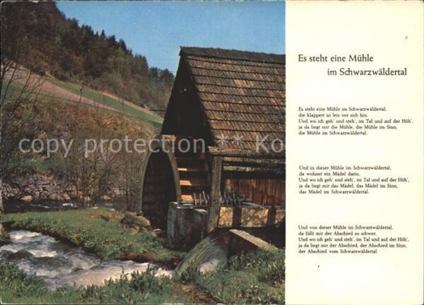 Wassermuehle Lied Es steht eine Mühle im Schwarzwäld