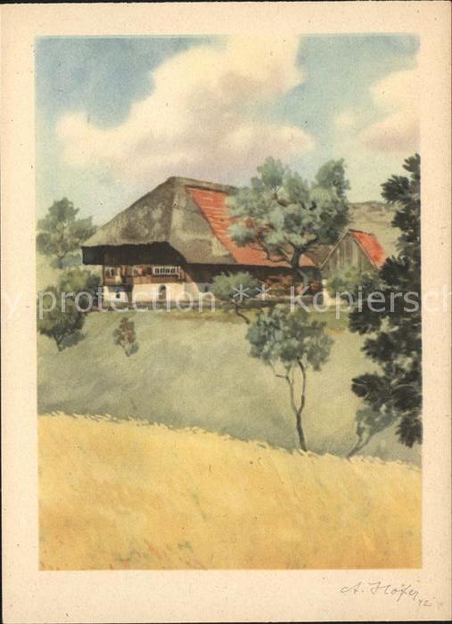 Kuenstlerkarte A. Höfer Im Schwarzwald
