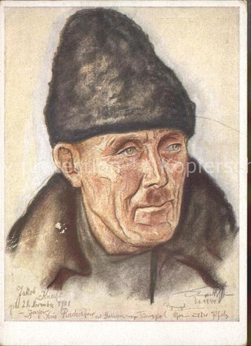 Kuenstlerkarte Otto Engelhardt-Kyffhäuser Bauer Jakob
