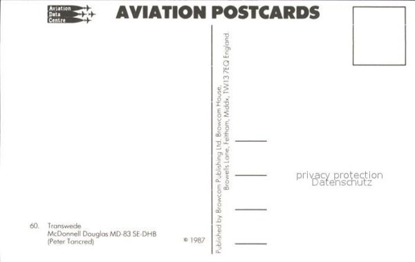 Flugzeuge Zivil Transwede Mc Donnell Douglas MD-83 SE-D – Bild 2