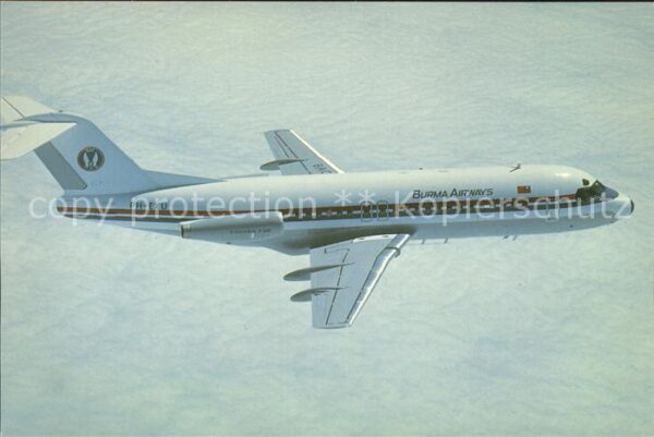 Flugzeuge Zivil Burma Airways Fokker F 28 MK 4000 PH-EX