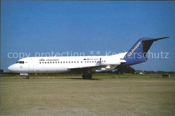 Flugzeuge Zivil KLM Cityhopper Fokker 70 PH-KZC