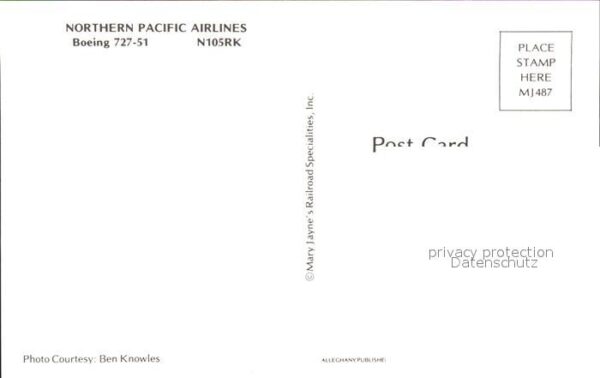Flugzeuge Zivil Northern Pacific Airlines Boeing 727-51 – Bild 2
