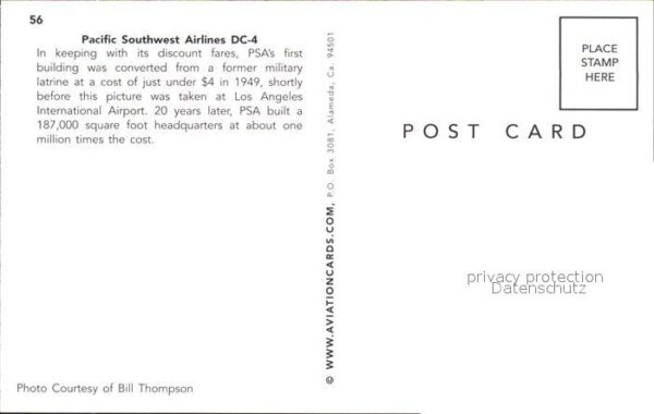 Flugzeuge Zivil PSA Pacific Southwest Airlines DC-4 – Bild 2