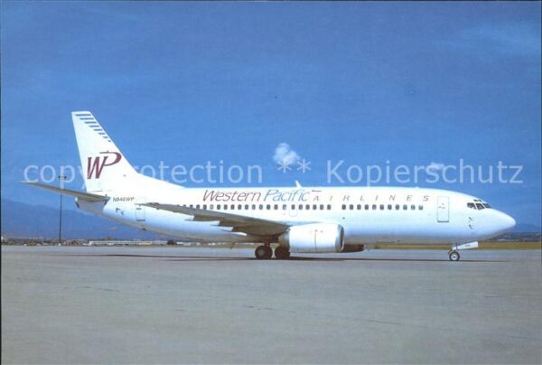 Flugzeuge Zivil Western Pacific Purple Titles Boeing 73