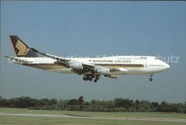 Flugzeuge Zivil Singapore Airlines B747-400 9V-SMJ c/n