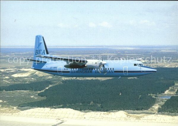 Flugzeuge Zivil Birmingham European Airways Fokker 50 O