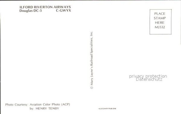 Flugzeuge Zivil Ilford Riverton Airways Douglas DC-3 C- – Bild 2